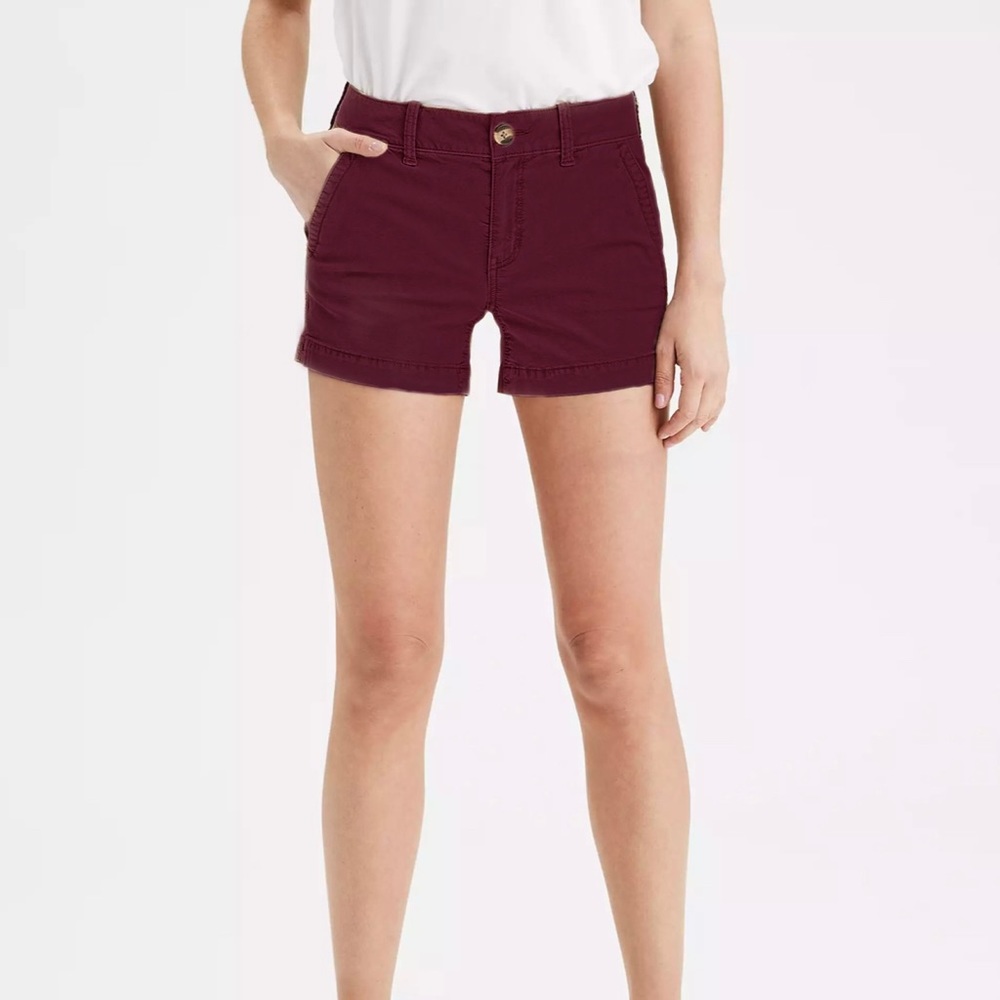 Burgundy American Eagle Shorts